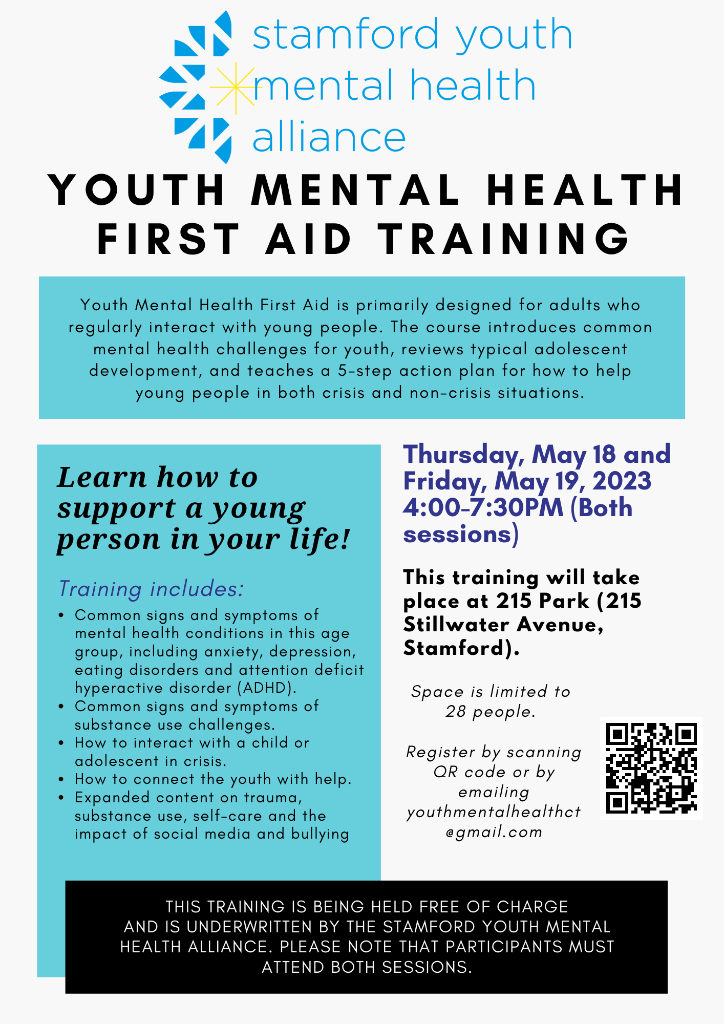 May 18 And 19 Youth Mental Health First Aid Training Stamford Youth Mental Health Alliance